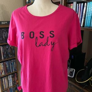 Pink “Boss Lady” Soft T-Shirt New